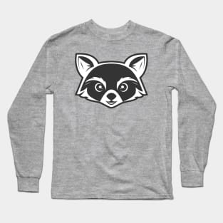 Cute Face of a Raccoon Animal Long Sleeve T-Shirt